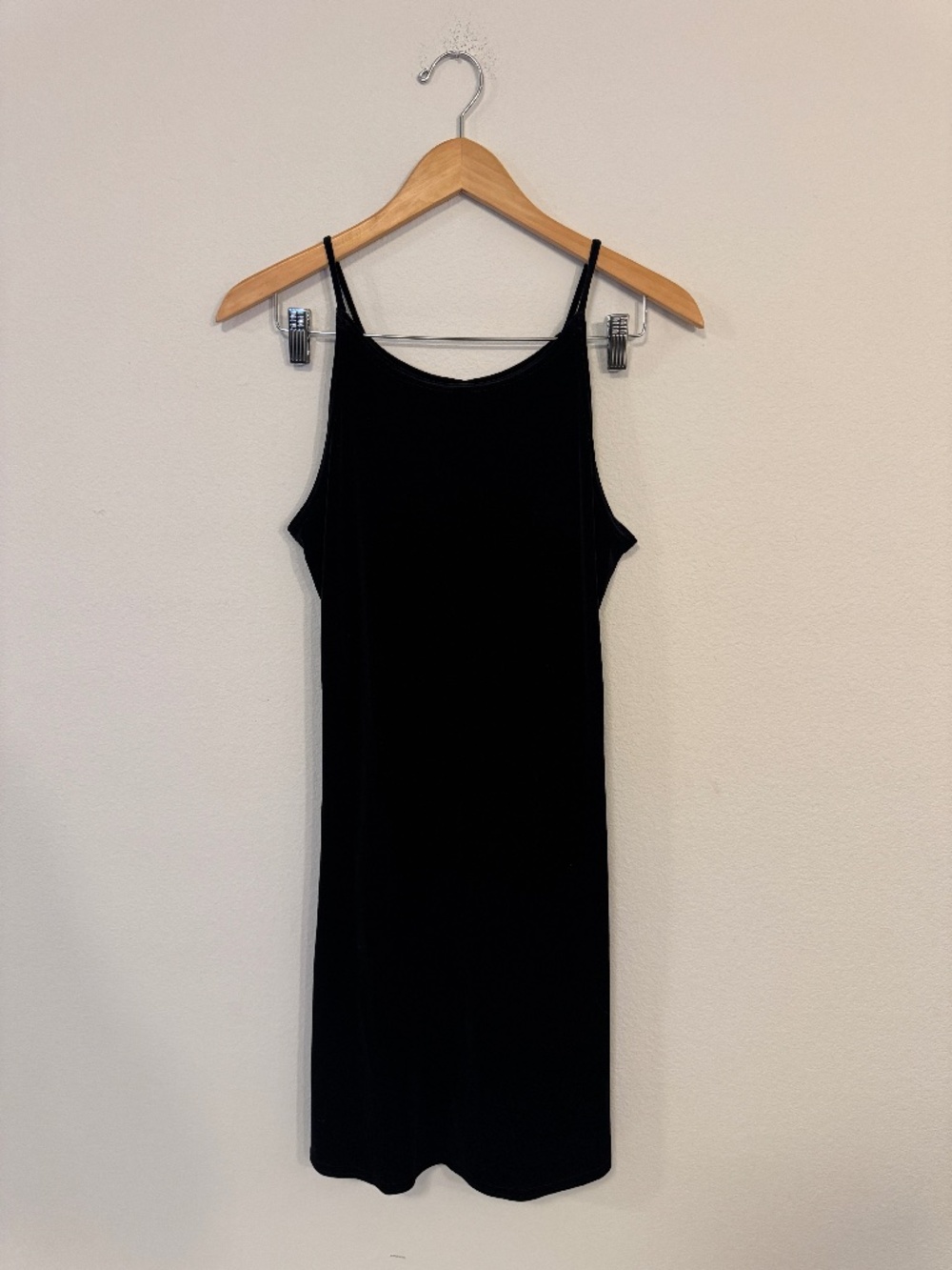 Juniors Apparel Co Black Velvet Maxi Dress Spaghetti Strap Size 11/12